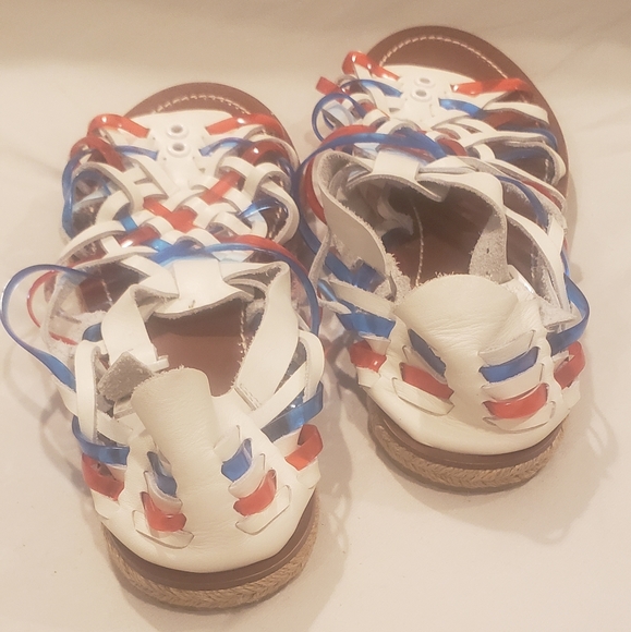 NWOT Tory Burch Huarache Espadrille red white and blue size 10 - Picture 9 of 10
